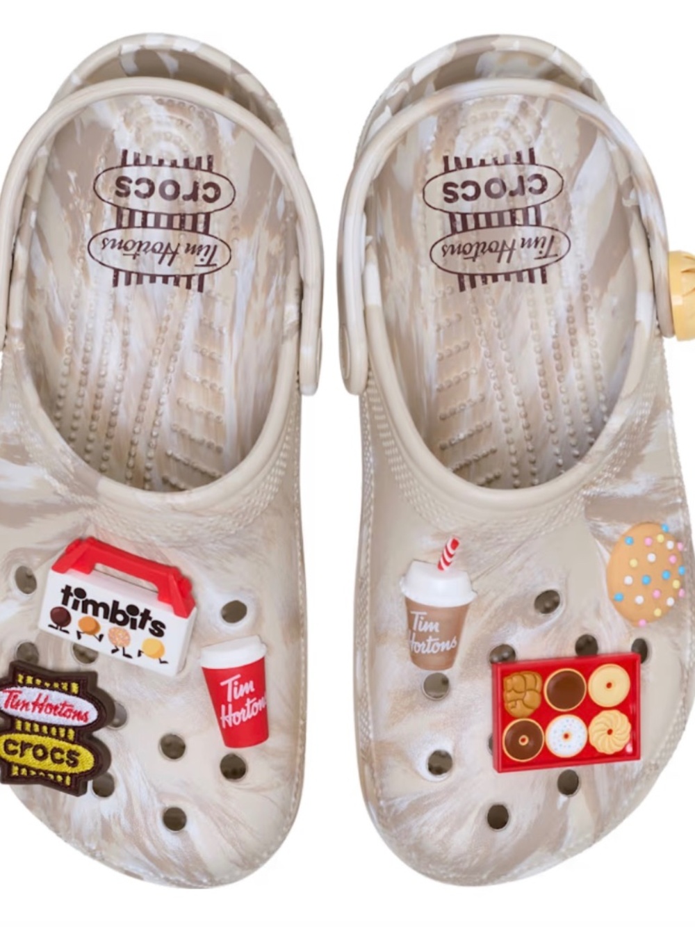 Tim Hortons Crocs Classic Clog Iced Capp Swirl Limited Edition PICK SIZE, NEW